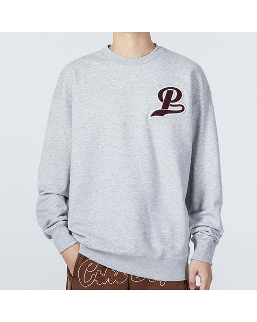 PUMA Blue Team Crew Logo Sweatshirt Burgumdy' for men