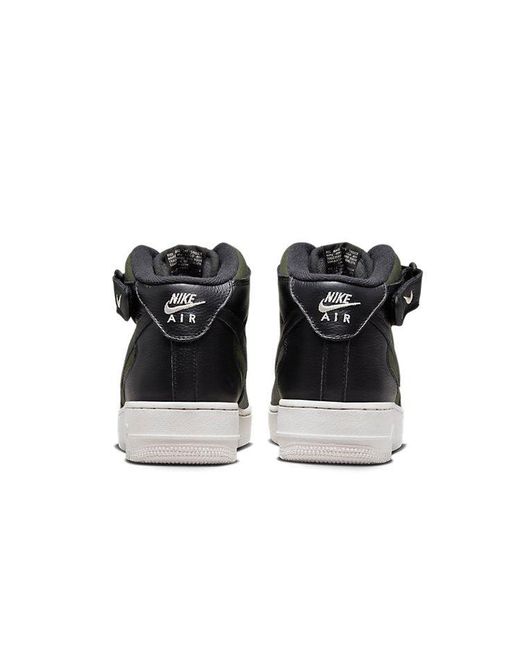 Nike Black Air Force 1 Mid 'Sequoia' for men