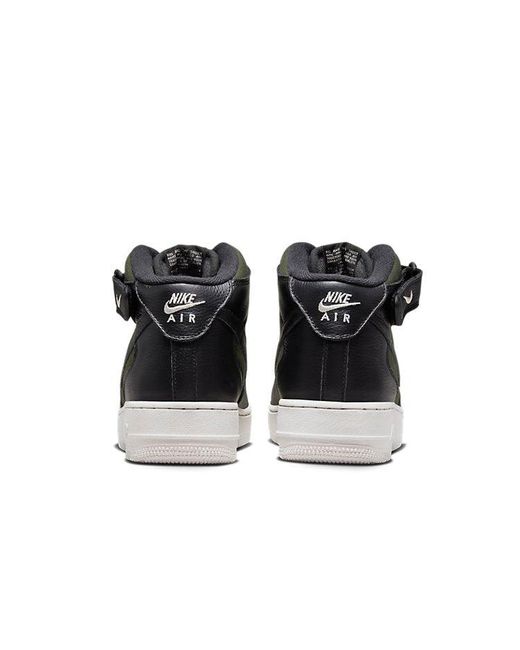 Nike Black Air Force 1 Mid 'Sequoia' for men