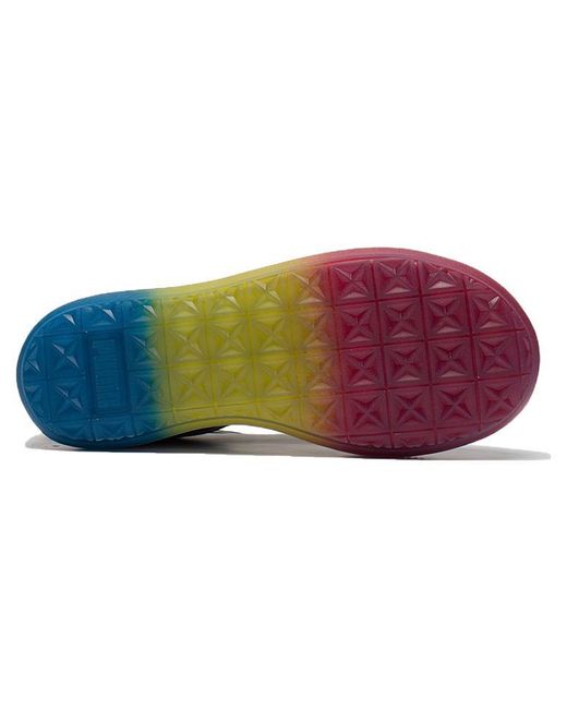 PUMA Blue (Wmns) Suede Mayu Prism Low Tops Thick Sole Skateboarding Shoes