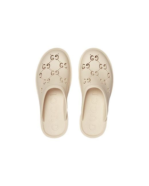 Gucci Natural Ella Embossed Gg Trek Slide for men