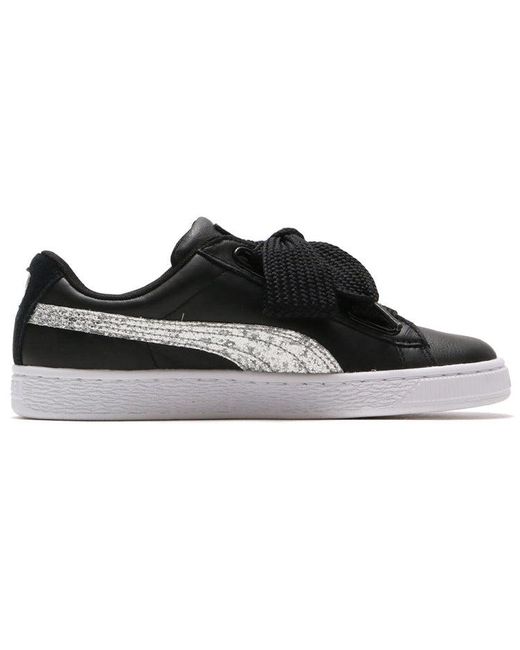 PUMA Black (Wmns) Basket Heart Glitter'