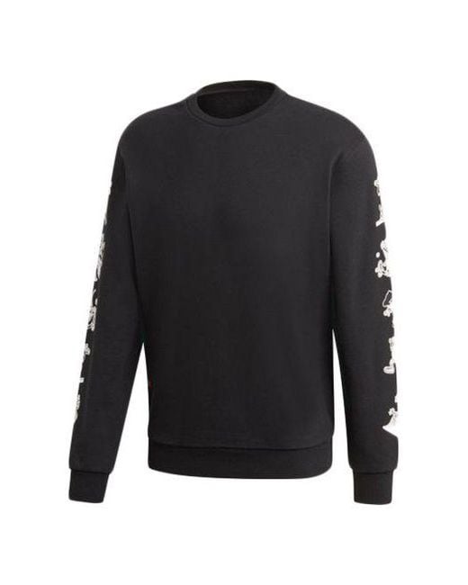 Adidas Black X Disney Goofy Crew Crossover Pullover for men