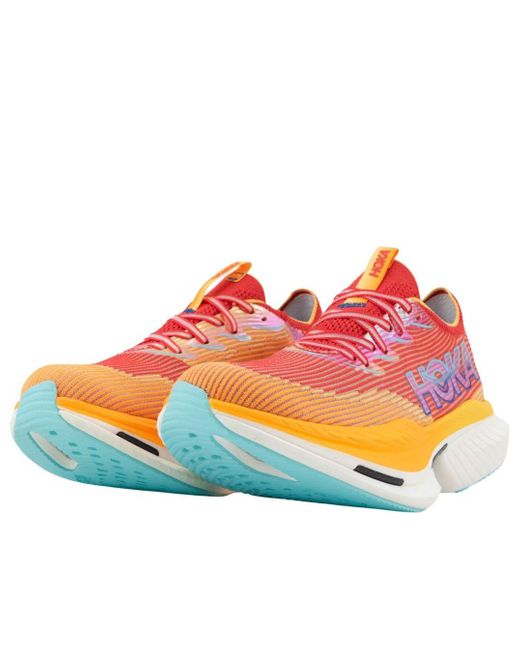 Hoka One One Orange Cielo X1 'Cerise Solar Flare' for men