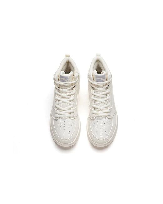 Anta White (Wmns) Skateboarding Series Sneakers High 'Ivory'
