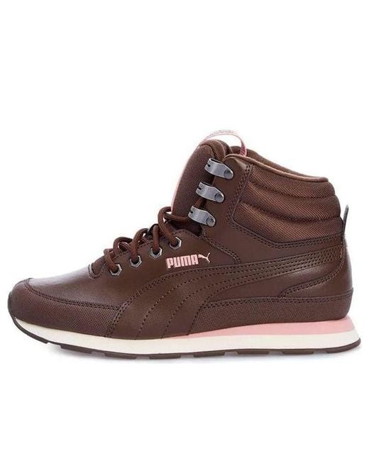 PUMA Brown Vista Mid Utility Climbing Shoes for men