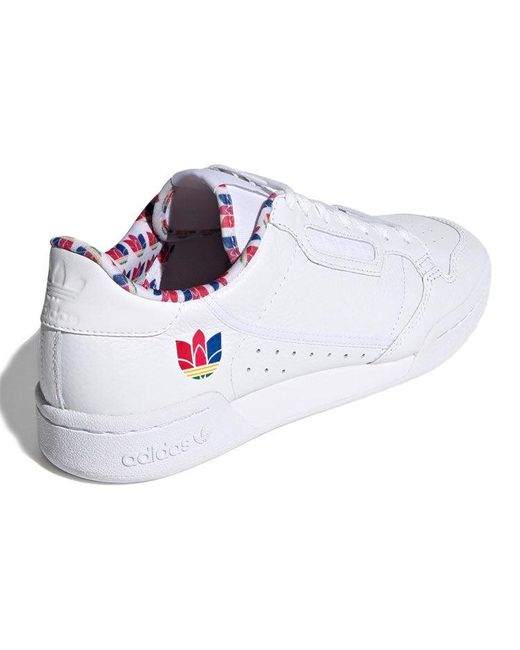 Adidas White Continental 80 'Colorful Trefoil' for men