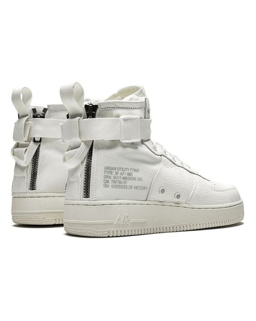 Nike Metallic Sf Air Force 1 Mid 'Triple Ivory' for men