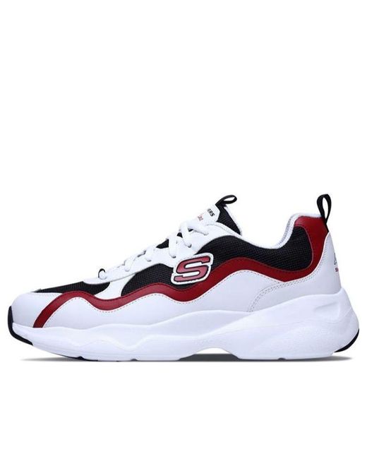 Skechers D'lites Airy Running Shoes Black/white/red for Men | Lyst
