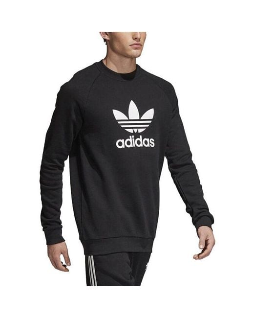 Adidas Black Trefoil Sweatshirt for men