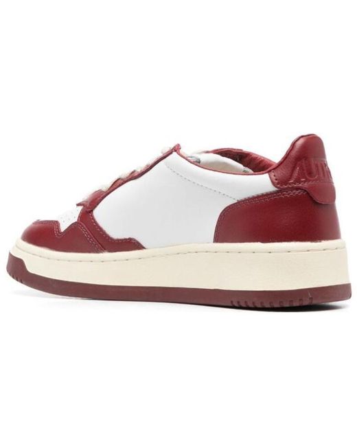 Autry White (Wmns) Medalist Low Bicolor Burgundy'