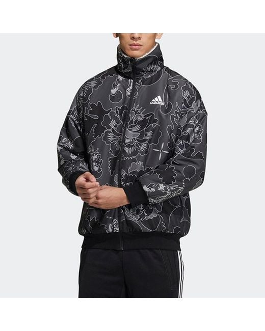 Adidas Natural Aop Rev Jkt Reversable Fleece Jacket for men