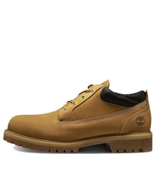 Timberland Brown Classic Oxford Waterproof Wide 'Wheat' for men