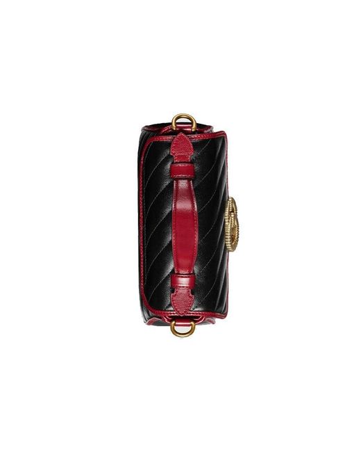 Gucci Black (Wmns) Gg Marmont Series Mini Hand Bag Single Shoulder Bag