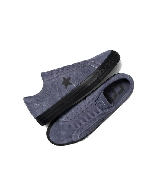 Converse Blue One Star Pro Suede Sneakers 'Dark Moss' for men