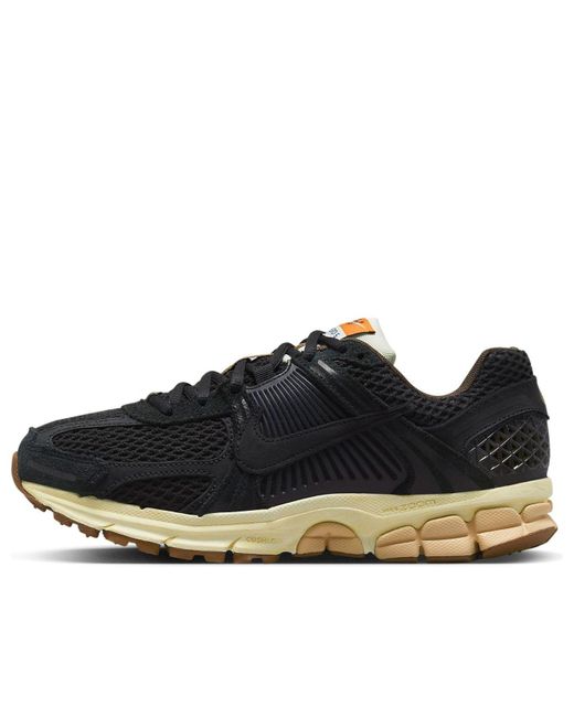 Nike Black Zoom Vomero 5 Swoosh-embellished Leather And Mesh Low-top Trainers