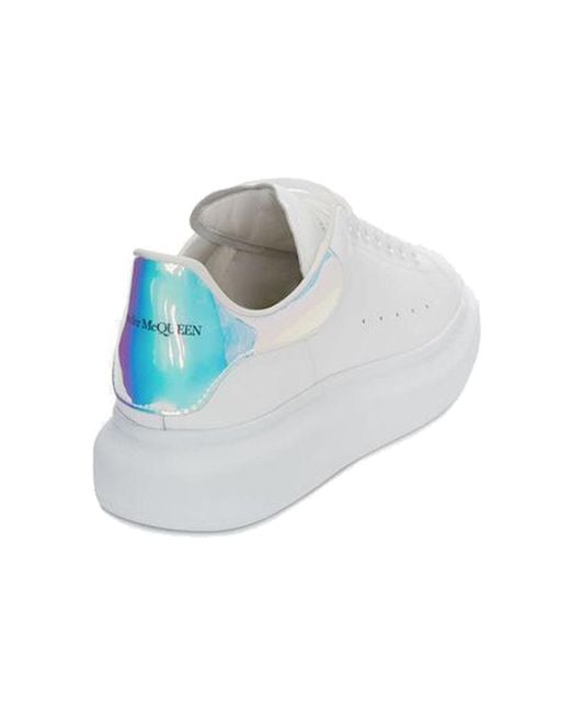 McQueen White Oversized Sneaker Iridescent' for men