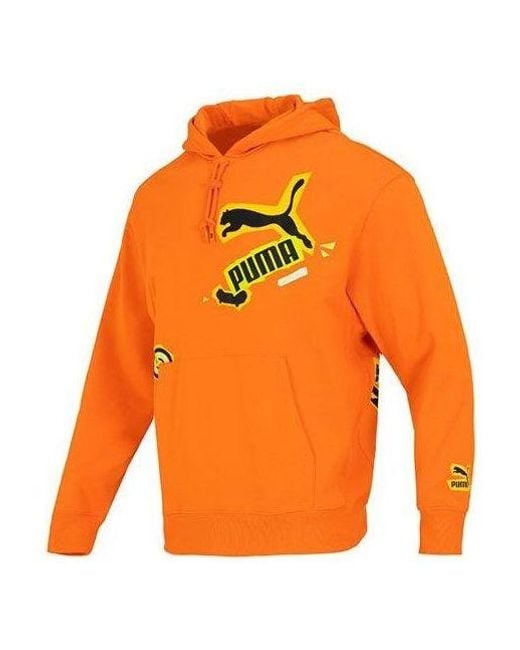 PUMA Orange Classics Street Sport Hoodie for men