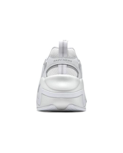 Skechers White (Wmns) Dlites Hyper Burst Sneaker