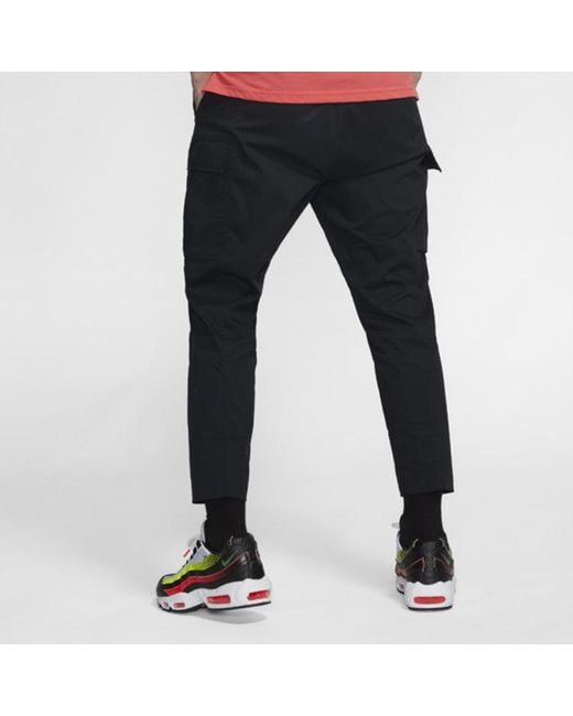 Nike Black Sportswear Casual Cargo Big Pocket Breathable Long Pants for men