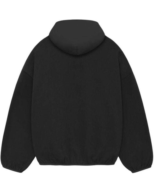 Fear Of God Black Nylon Fleece Hoodie for men