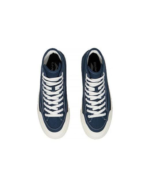 Li-ning Blue Lifestyle Skateboard Shoes for men