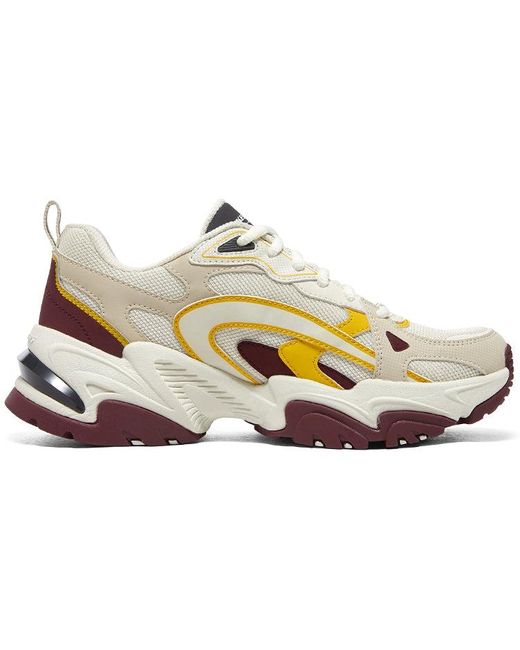Skechers White (Wmns) Stamina V2 Burgundy'