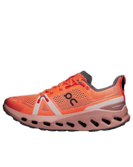 On Shoes Red (Wmns) Cloudsurfer Trail 'Flame Dustrose'