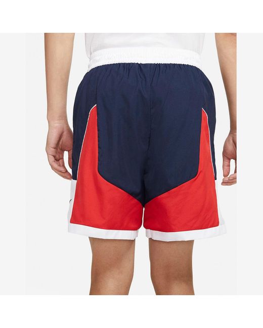 Nike Red Throwback Woven Sports Basketball Shorts for men
