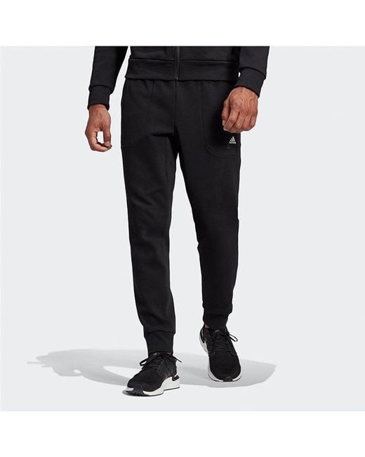 Adidas Black Mhs Pant Sta Casual Sports Long Pants for men