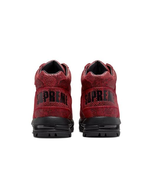Nike Red X Supreme Air Max Goadome Snakeskin' for men
