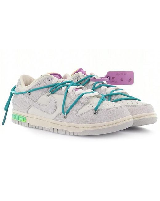 Nike Blue X Off- Dunk Low 'Lot 36 Of 50' for men