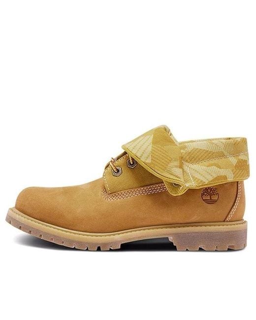 Timberland Brown (Wmns) Roll Top Boots Basic 'Wheat'