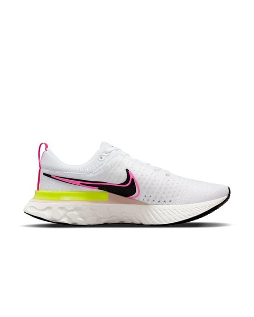 Nike White React Infinity Run Flyknit 2 'Rawdacious' for men