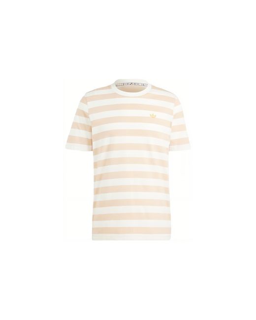 Adidas White Nice Striped Tee for men