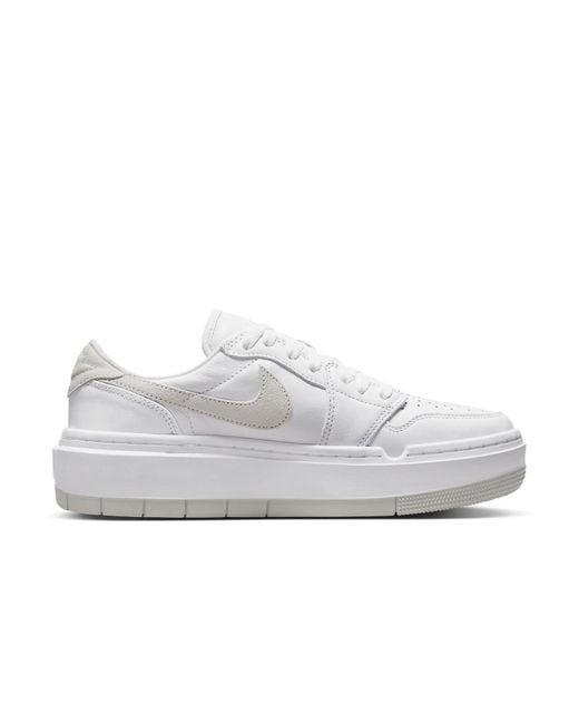 Nike White Air Jordan 1 Elevate Low Platform-sole Leather Low-top Trainers