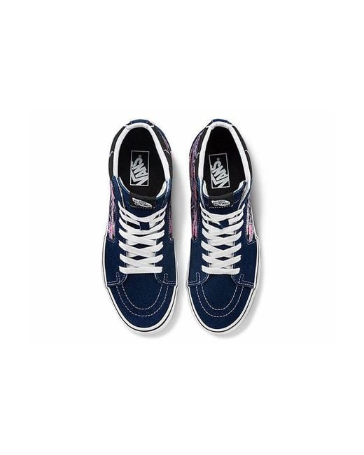 Vans Blue Sk8-Hi Sneakers Printing