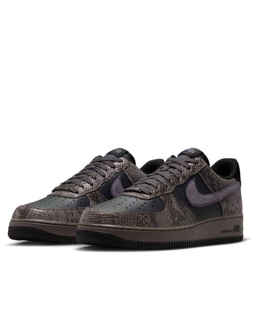 Nike Black Air Force 1 Low 'Off Noir Snakeskin' for men