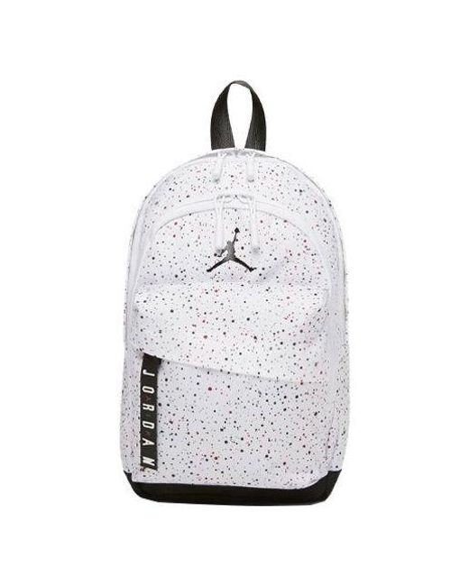Nike White Athletic Zipper Opening Adjustable Strap Schoolbag Backpack