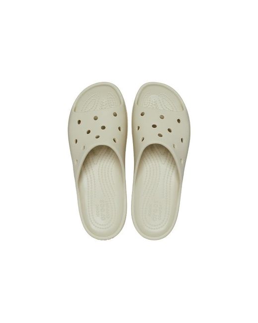 CROCSTM White (Wmns) Classic Platform Slide 'Bone'