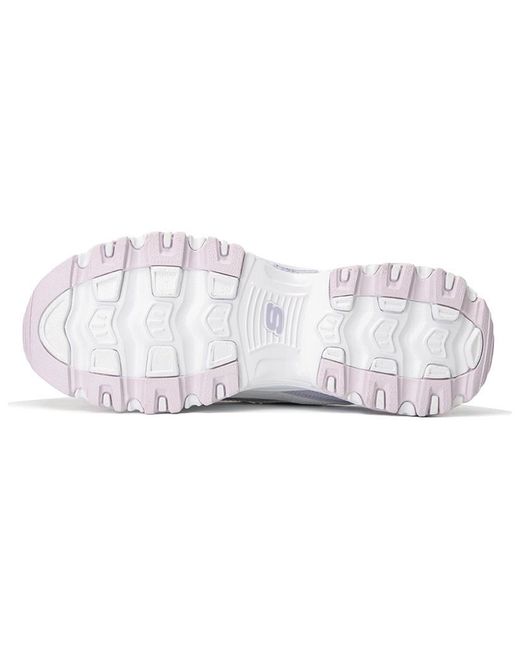 Skechers White (Wmns) D'Lites 1.0 Sneakers