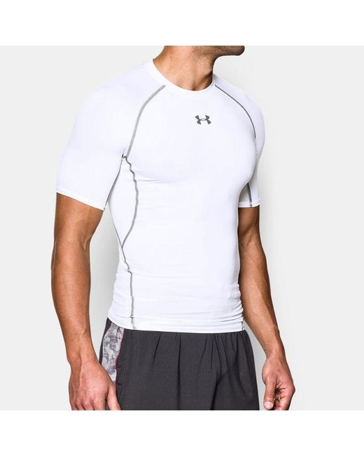Under Armour Blue Training Sports Tight Short Sleeve Tops for men