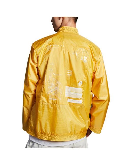 Li-ning Yellow Badfive Basketball Series Cardigan Loose Jacket for men
