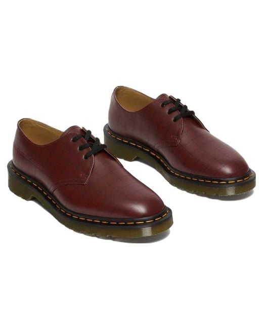 Dr. Martens Brown X Undercover 1461 Shoe 'Cherry' for men
