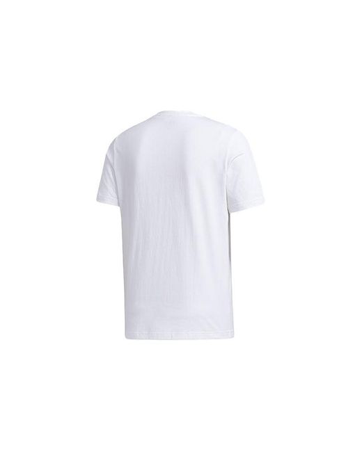 Adidas White Neo X Crossover Logo Printing Round Neck Short Sleeve for men
