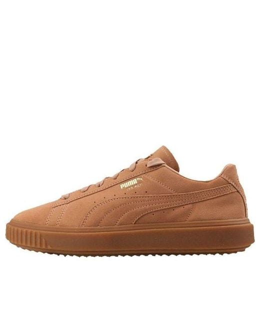 PUMA Brown Breaker Suede Rubber Casual Board Shoes for men