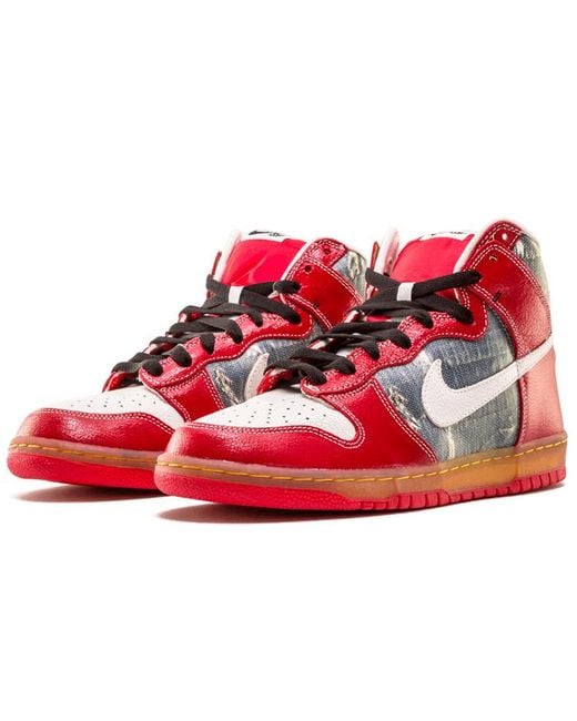 Nike Red Sb Dunk High Premium 'Shoe Goo' for men