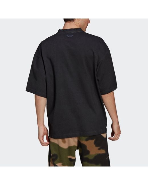 Adidas Black Originals Abstract Embroidered Short Sleeve for men