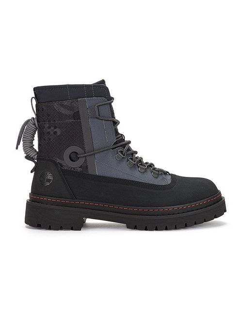 Timberland Black X Raeburn Pull-On Wide Fit Boot 'Steel' for men