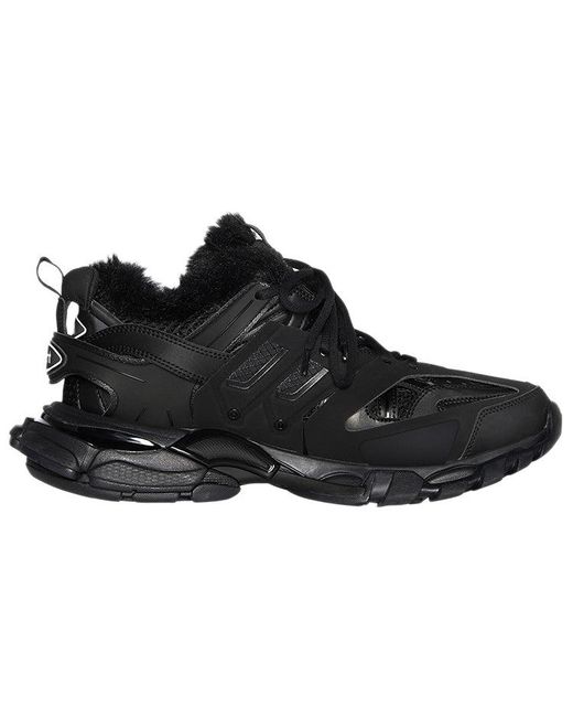 Balenciaga Black Track Sneaker 'Faux Fur' for men
